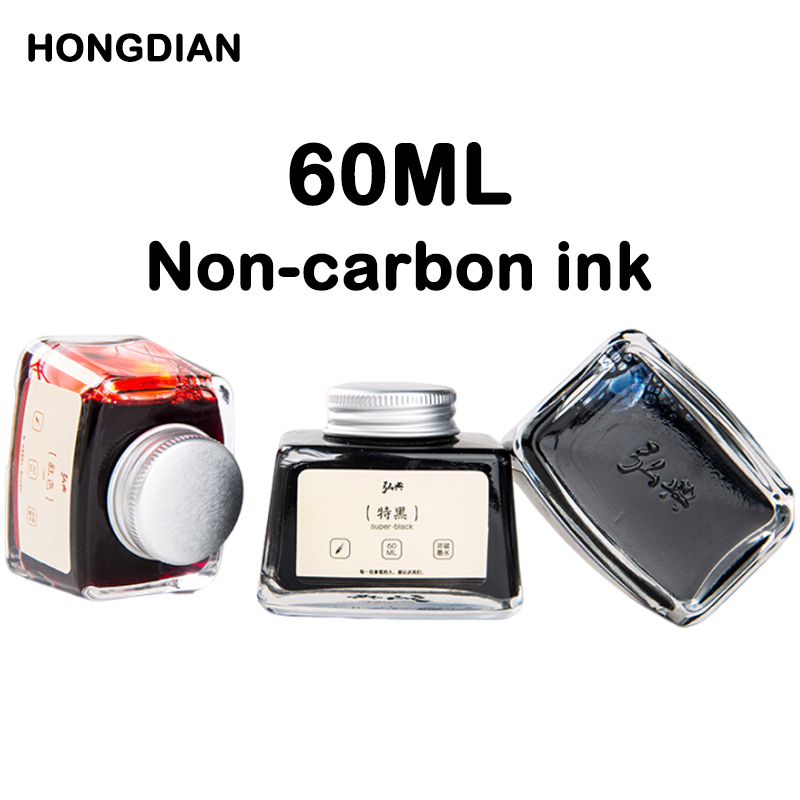 Fountain Pen Bottled Ink - Hongdian万年筆インク、カラーインク、ガラス瓶、詰め替えカートリッジ、学校および事務用品、文房具、高品質、70 ml、60 ml、18ml