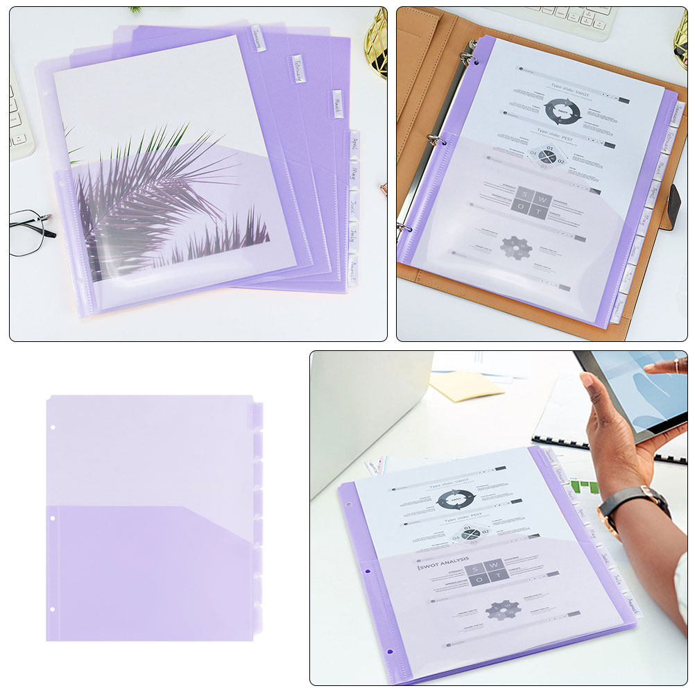 2セットA4 PPプラスチックバインダーディバイダー、3穴ポ - Tab Divider A4 のレビューと価格