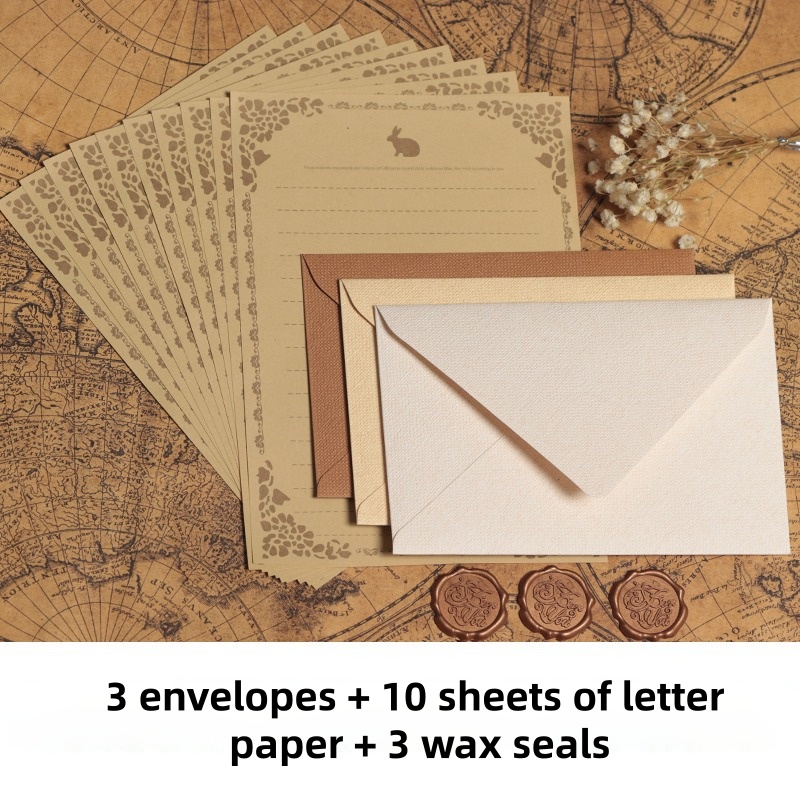 16 個のヴィンテージリネン封筒高級結婚式招待状セットレトロ - Wax Seal Stamp Set のレビューと価格