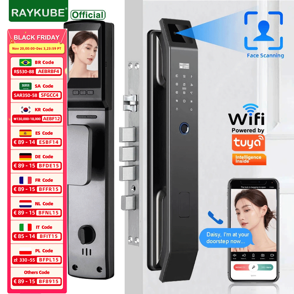 RAYKUBE DF14 Tuya WiFi 3D 顔認識デ - Letter Opener Brass のレビューと価格