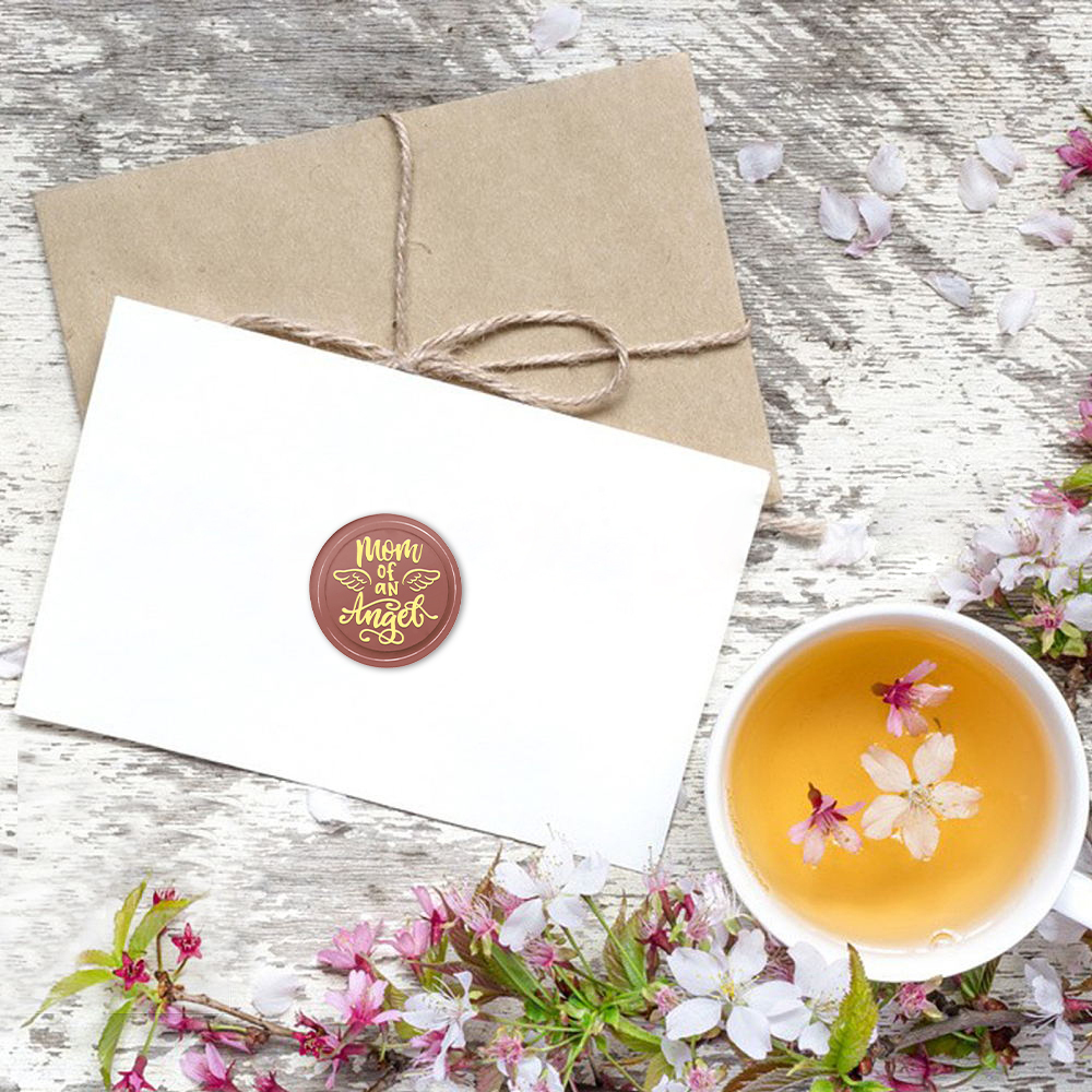 母の日ワックスシールスタンプセット - 4つの銅製ヘッド+木 - Wax Seal Stamp Set のレビューと価格