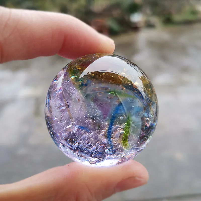 40 ミリメートル釉薬ビーズボールクリスタルドラゴン球ガラス - Paper Weight Crystal のレビューと価格