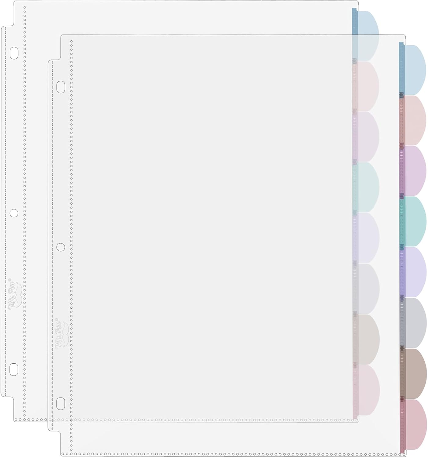 A4 クリアシートプロテクター タブ付き、8タブ、2セット、 - Tab Divider A4 のレビューと価格