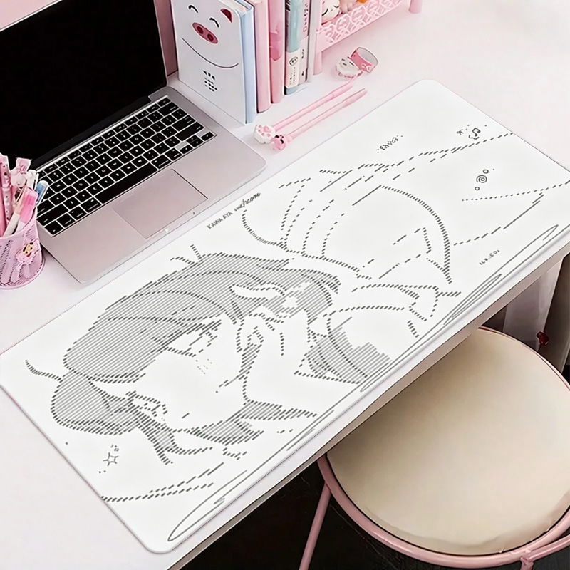 1 個革製マウスパッドアニメエンジェルガール Y2k かわい - Leather Desk Pad のレビューと価格